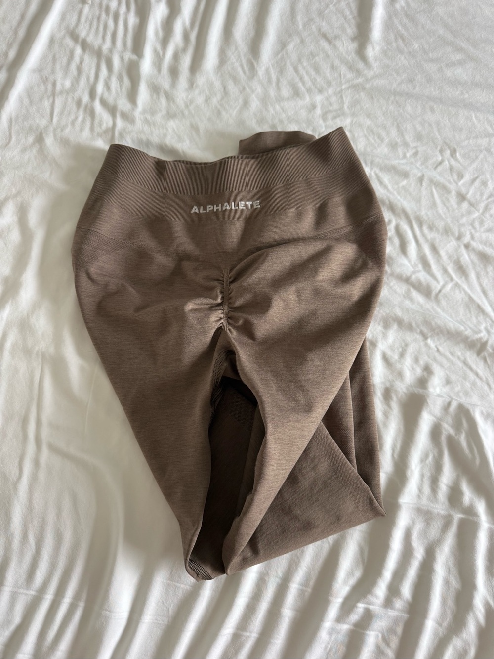 Worn Twice Alphalete Amplify Leggings in Mocha Size Small